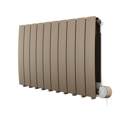 Terma Electric Radiator BERGAMO (W-Fi) 590h x 800w(mm) 1.2 Kw Quartz Mocha