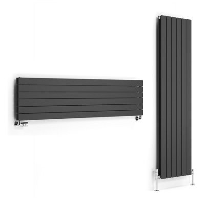 Terma Radiator Forte (DOUBLE Panel), 1800h x 440w (mm), Metallic Grey
