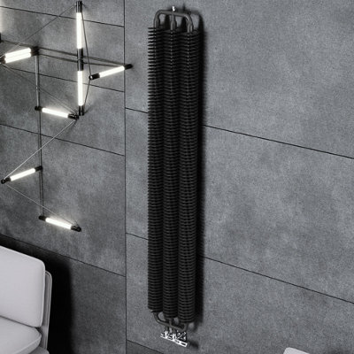 Terma Radiator RIBBON V 1720h x 290w (mm), Heban Black