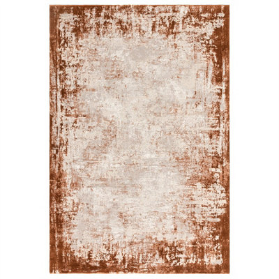 Terracotta Abstract Modern Easy to clean Rug for Dining Room Bed Room and Living Room-120cm X 170cm