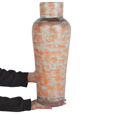 Terracotta Decorative Vase 55 cm Green GONNOS - 4