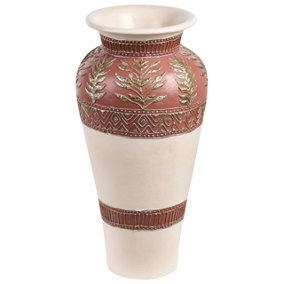 Terracotta Decorative Vase 60 cm Brown Gold SEPUTIH
