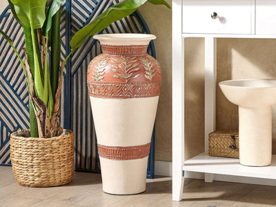 Terracotta Decorative Vase 60 cm Brown Gold SEPUTIH