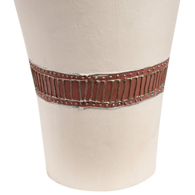 Terracotta Decorative Vase 60 cm Brown Gold SEPUTIH - 6
