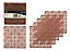 Terracotta Interlocking Plastic Garden Tiles Decking Nonslip Floor Lawn Outdoor Tiles - 5PK