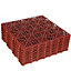 Terracotta Interlocking Plastic Garden Tiles - Pack of 9