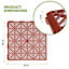 Terracotta Interlocking Plastic Garden Tiles - Pack of 9