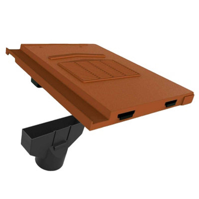 Terracotta Marley Modern, Mini Stonewold Non-Profile Roof Vent Tile & Pipe Adapter