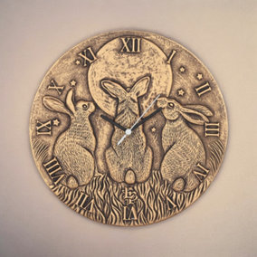 Terracotta Moon Shadows Wall Clock - 30cm