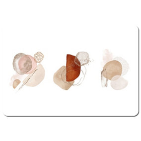 Terracotta, orange, blush, pink, ivory, beige watercolor Illustration and gold elements (Placemat) / Default Title