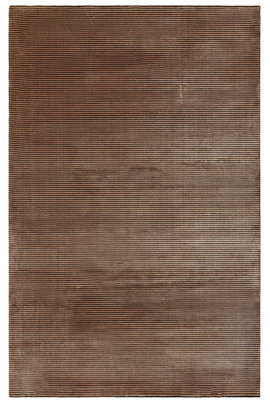 Terracotta Plain Striped 11mm Thick Anti-Shed Rug For Bedroom, & Dining Room, Stain-Resistant Modern Rug-200cm X 290cm
