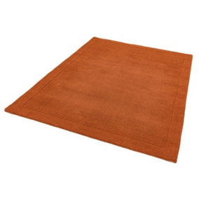 Terracotta Simple and Stylish Wool Rug for Livingroom, Dining room Bedroom-60cm X 120cm (1ft. 11in. X 3ft. 11in.)