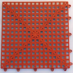 Terracotta Versatile Non Slip Floor Tile (Pack of 4)