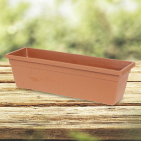 Terracotta Window box 60cm x 19cm (Leaonardo)