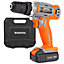 Terratek Cordless Drill & Drill Bit Set 18V Battery & Charger and Case Included