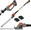 Terratek Cordless Hedge Trimmer 20V Long Reach Hedge Cutter with 2 Li-Ion Batteries & Charger