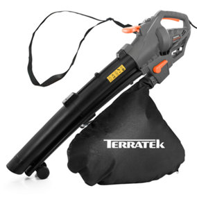 Terratek Leaf Blower Garden Vacuum and Shredder 35L Collection Bag 3000W