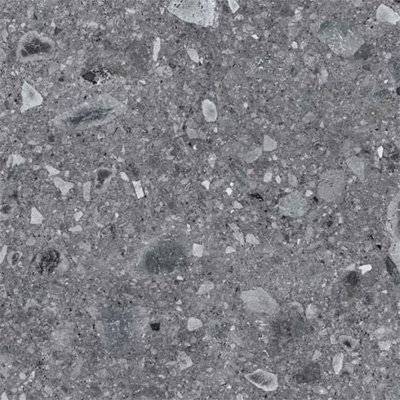 Terrazzo Anthracite Matt Porcelain Outdoor Tile 898x898x20mm  (Pack of 1)