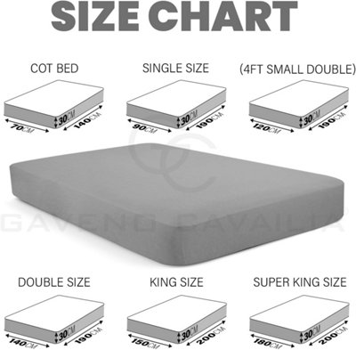 Mia Waterproof Terry Double Mattress Protector – Fitted Sheet Cover, Hypoallergenic, OEKO-TEX (UK Made)
