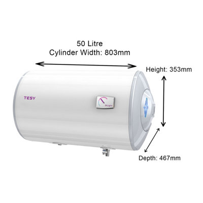 TESY BiLight 50 ltr Horizontal Unvented Cylinder