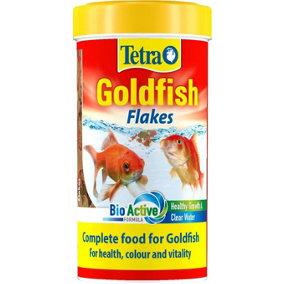 Tetra Goldfish Flakes - flake fish food for all goldfish and other coldwater fish, 250ml