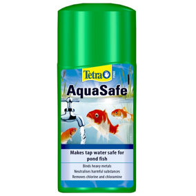 Tetra Pond AquaSafe, Makes Tap Water Safe for Pond Fish, 250 ml