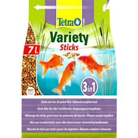 Tetra Pond Fish Food Variety Sticks 7L, Stick Mix Fish Food for All Pond Fish