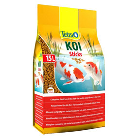 Tetra Pond Koi Sticks, Complete Fish Food for All Koi Fish, 15 Litre