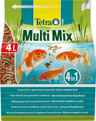 Tetra Pond Multi Mix, Complete Varied Fish Food for A Mixed Stock of Pond Fish, 4 Litre