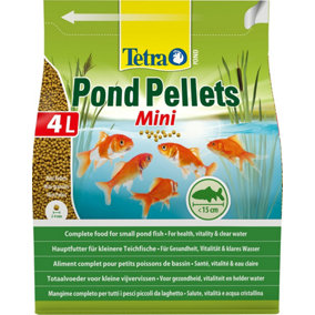 Tetra Pond Pellets Mini Complete Fish Food for Pond Fish, 4 Litre