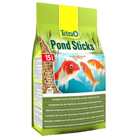Tetra Pond Sticks, Complete Food for All Pond Fish for Health, Vitality and Clear Water, 15 Litre