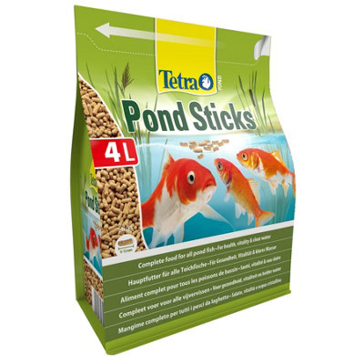 Tetra Pond Sticks, Complete Food for All Pond Fish for Health, Vitality and Clear Water, 4 Litre