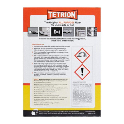 Tetrion All Purpose Ready Mixed Filler Wood Stone Concrete Bricks Metal 1.5kg x6 - 7