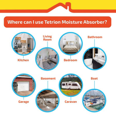 Tetrion Dehumidifier Car Home Moisture Absorber Trap Damp Improved Airflow - 4
