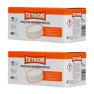 Tetrion Dehumidifier Car Home Moisture Absorber Trap Damp Refil x2