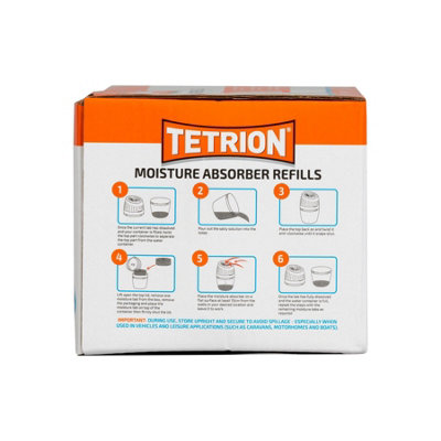 Tetrion Dehumidifier Car Home Moisture Absorber Trap Damp Refil x4 - 6