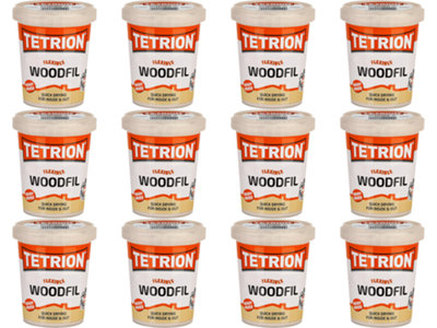 Tetrion Flexible Woodfil Quick Drying For Inside and Out 600g (Pack of 12)