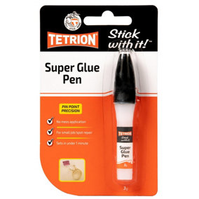 Tetrion Glue Strong Adhesive Pen For Wood Plastik Metal Leather Glass x3