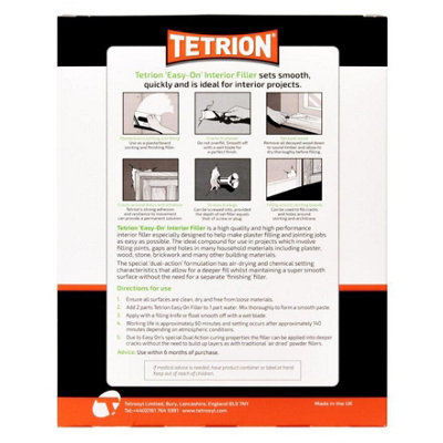 Tetrion Inetrior Surface Filler Wood Stone Konkrete Briks Metal 1.5kg x3 - 6