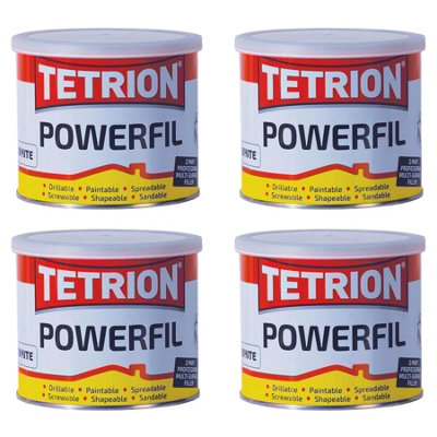 Tetrion Powerfil 2K 2 Part Body Filler Lightweight Tough Smooth White 1kg x 4