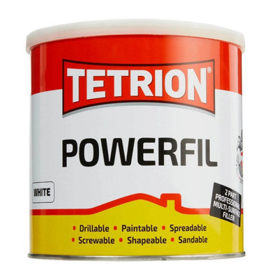 Tetrion Powerfil 2K 2 Part Body Filler Lightweight Tough Smooth White 2kg x 2