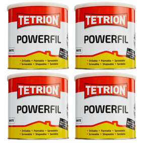 Tetrion Powerfil 2K 2 Part Body Filler Lightweight Tough Smooth White 2kg x 6