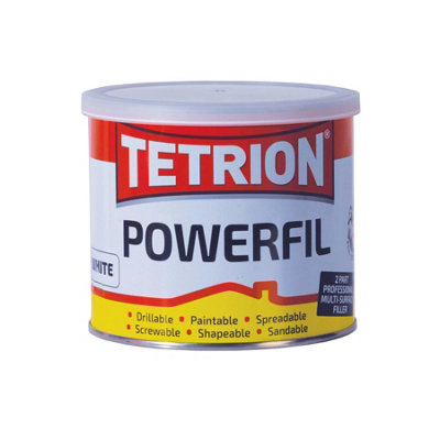 Tetrion Powerfil 2K 2 Part Body Filler Lightweight Tough Smooth White 600g X 12