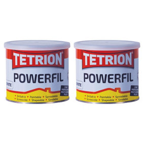 Tetrion Powerfil 2K 2 Part Body Filler Lightweight Tough Smooth White 600g X 2