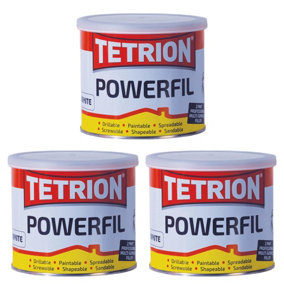 Tetrion Powerfil 2K 2 Part Body Filler Lightweight Tough Smooth White 600g x 3