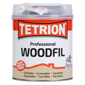 Tetrion Professional 2K Wood Filler Natural Pine Fast Drying Drillable 1.2kg x2