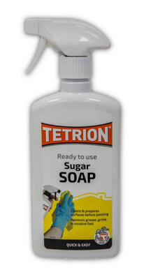 Tetrion Sugar Soap Trigger - 500mL x6 Fast Drying Excellent Coverage & Finish