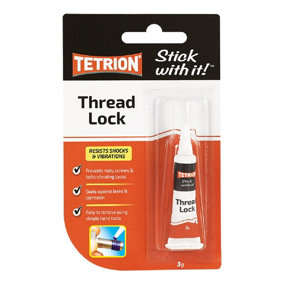 Tetrion Thread Lock Blue for Nuts, Bolts and Screws - 3g x 3 Excellent Coverage