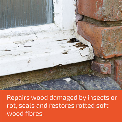 Tetrion Wood Hardener Prevent & Cure Wet Rot Internal & External Use - 500ml - 5