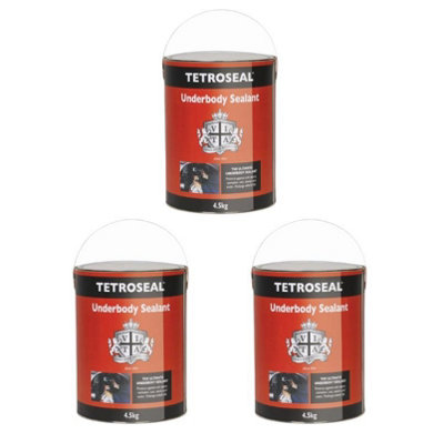 Tetroseal Ultimate Underbody Underseal Shutz Sealant - 4.5kg x3 Easy Application